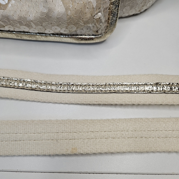 EUC Vintage Y2K Coach Poppy Sequin Bag Purse #14541 - Beige/Champagne - Picture 8 of 14